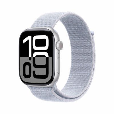Apple Watch S10/42mm/Silver/Sport Band/Blue Cloud