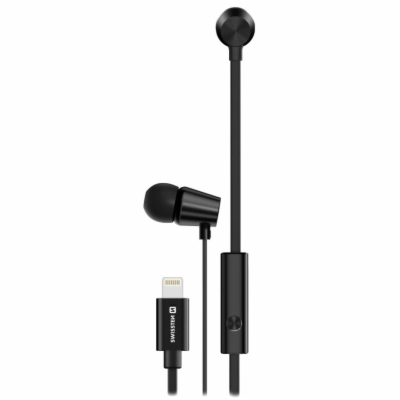 Swissten sluchátka earbuds dynamic lightning ys500 černá