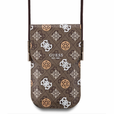 Guess PU 4G Peony Multicolor Taška na Telefon Brown Tato ...