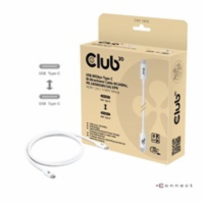 Club3D Kabel USB4 Typ-C, 80Gbps, Certifikovaný kabel, 4K5...