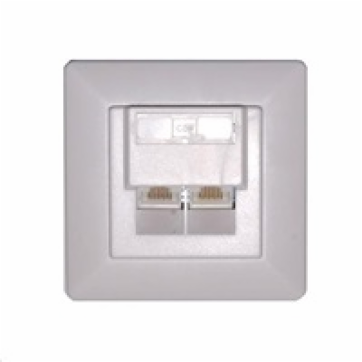XtendLan Zásuvka 2x RJ-45, Cat6, nestíněná, pod omítku, p...