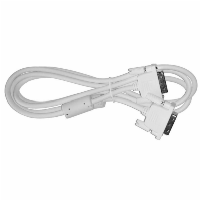 DeTech Propojovací kabel DVI 1,8 m, bílý DVI kabel (stíně...