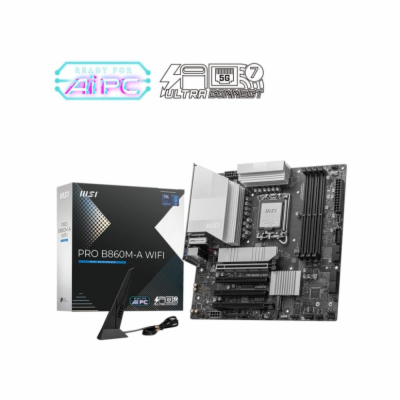 MSI PRO B860M-A WIFI / INTEL B860 / LGA1851 / 4x DDR5 / M...