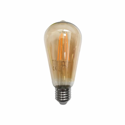 Žárovka Filament LED E27 8W bílá teplá TRIXLINE ST64