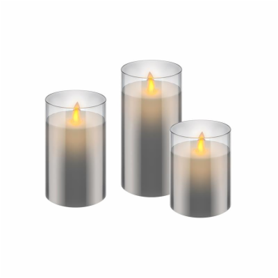 Vosková LED svíčka GOOBAY 57865 sada 3ks