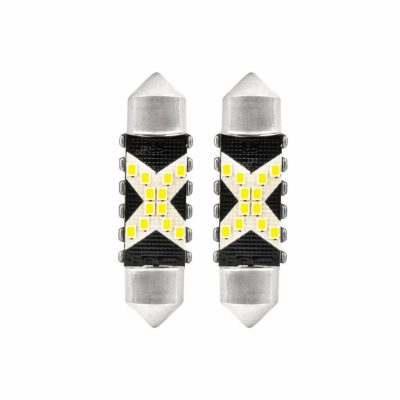 Autožárovka LED Festoon C5W 12/24V AMIO 04238 bílá 2ks