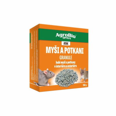 Granule proti myším a potkanům AGROBIO Atak 150g