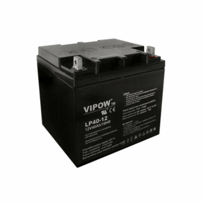 Baterie olověná 12V 40Ah VIPOW BAT0222