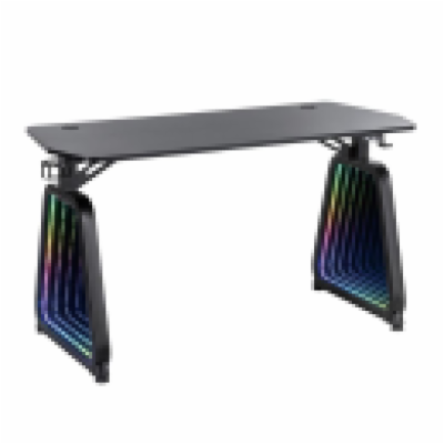 White Shark MEDUSA herní stůl s RGB LED osvětlením, černá