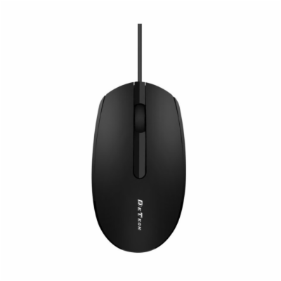DeTech D4 drátová myš - Optická, Černá Optická myš, 3 tla...