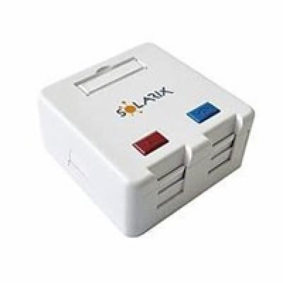 Solarix zásuvka modulární pro 2 keystony na omítku bílá S...