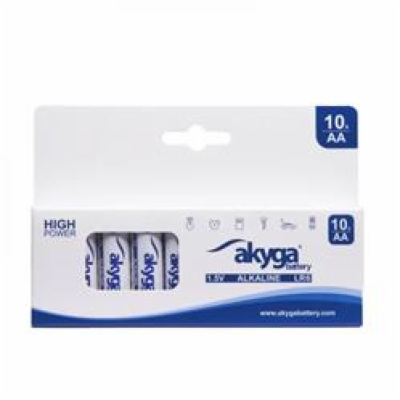 Akyga alkalická baterie AA LR6 Zn-MnO2, 1.5V/3050mAh, box...