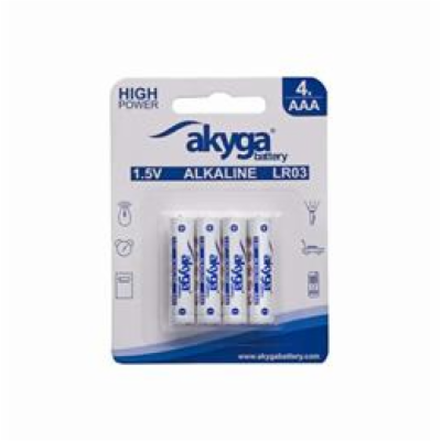 Akyga alkalická baterie AAA LR03 Zn-MnO2, 1.5V/1300mAh, b...
