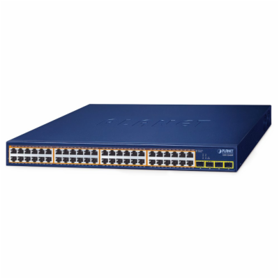 Planet GSW-5240HP L2 switch, 48x1Gb, 4x1Gb SFP, 48x1G 802...
