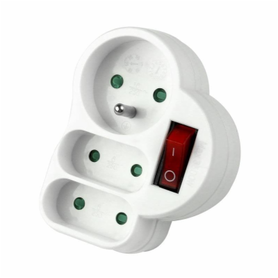 Konnoc DX-FZBK-01/01-2 rozbočka 1xkul.+2xplochá zásuvka s...
