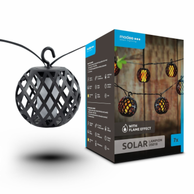 Svítidlo solární ML-DS018 LED řetěz Koule 7ks černá, plet...