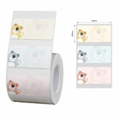 Niimbot štítky T 40x20mm 320ks Medvídci pro B21, B21S, B3...