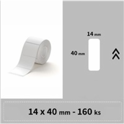 Niimbot štítky RP 14x40mm 160ks Bílé pro D11, D11-M, D110...