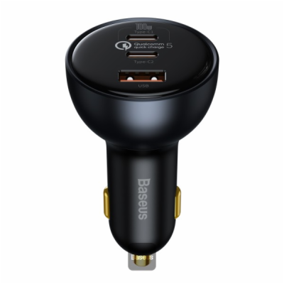 Baseus nabíječka do auta 1x USB-A 2x USB-C Quick Charge 5...