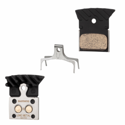 brzdové destičky Shimano L04C-MF kov+chladič Flat mount 1...