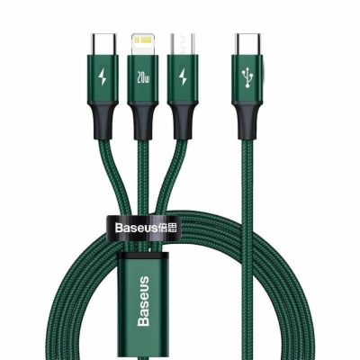 Baseus Rapid Series nabíjecí/datový kabel 3v1 USB-C/ (mic...