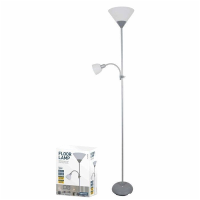 Platinet PFLF066GR podlahová lampa E27 + E14, šedá