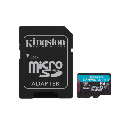 Kingston Canvas Go Plus A2/Micro SDXC/64GB/UHS-I U3 / Cla...
