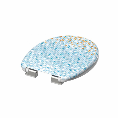 WC sedátko SCHÜTTE Mosaik Blau-Orange Soft Close