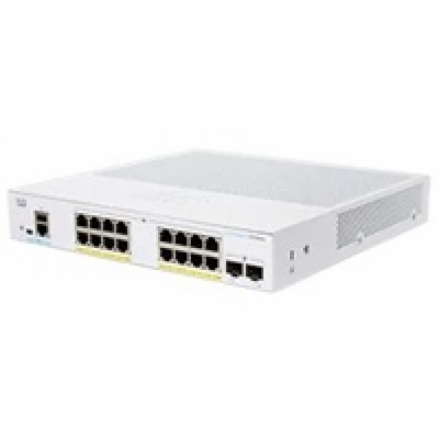 Cisco switch CBS250-16P-2G-UK (16xGbE,2xSFP,16xPoE+,120W,...