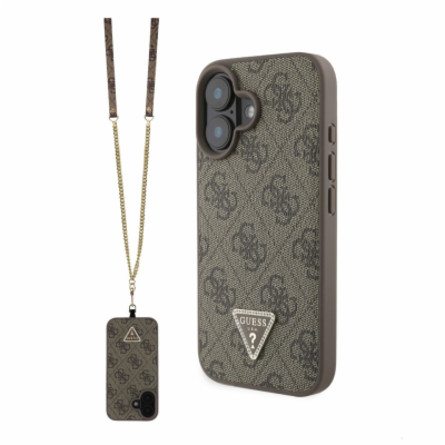 Guess PU 4G Strass Triangle Metal Logo Zadní Kryt + Cross...