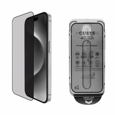 Guess Tvrzené Sklo 2.5D PRIVACY pro iPhone 16 Black Guess...