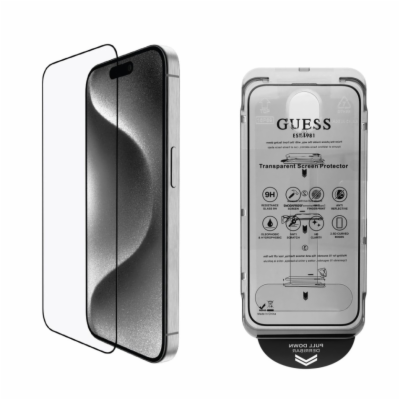 Guess Tvrzené Sklo 2.5D pro iPhone 16 Pro Black Guess Tvr...