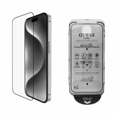 Guess Tvrzené Sklo 2.5D pro iPhone 16 Black Guess Tvrzené...