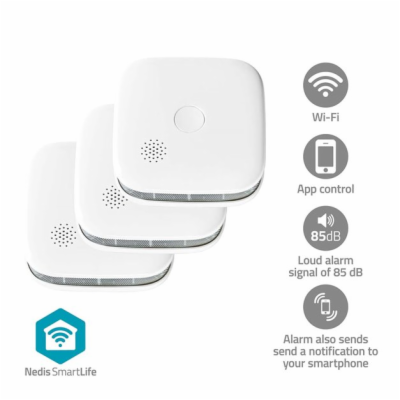 Nedis WIFIDS21WT SmartLife Detektor Kouře| Wi-Fi | Napáje...