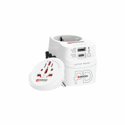 SKROSS cestovní adaptér PRO Light USB AC45PD - World, UK+...