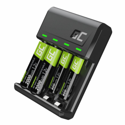 Green Cell GC VitalCharger set a dobíjecí baterie NiMH 2x...