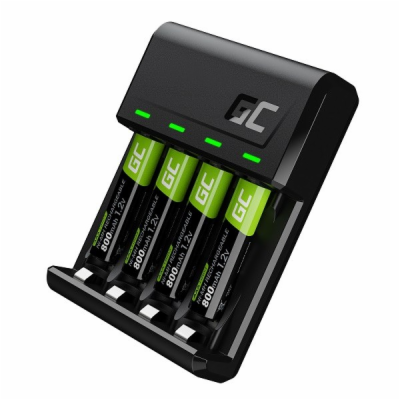 Green Cell GC VitalCharger set a 4x dobíjecí baterie AAA ...
