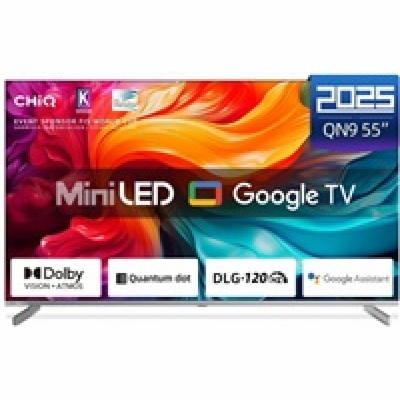 CHiQ M55QN9V TV 55", UHD MiniLED  Google TV DLG 120 Hz