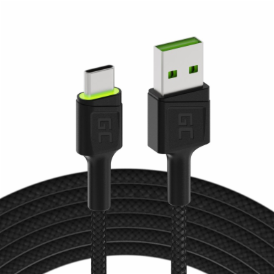 Green Cell Cable Ray USB kabel - USB-C 120 cm se zeleným ...