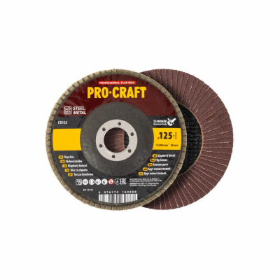 Kotouč lamelový 125mm P80 PROCRAFT FD125