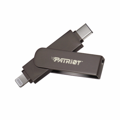 Patriot iLuxe Stick C MFi/256GB/USB 3.2/Lightning + USB-C...