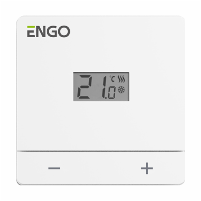 ENGO EASY-BATW Drátový bateriový termostat, bílý