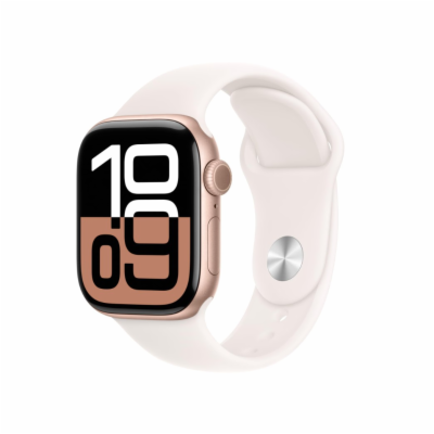 Apple Watch Series 10 GPS 42mm Alu Sport Band S/M Rose Go...