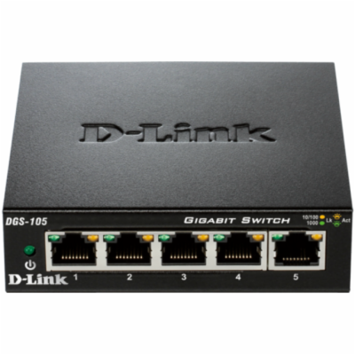 D-Link DGS-105 kovový 5-port 10/100/1000 Switch