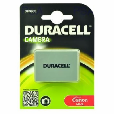 DURACELL Baterie - DR9933 pro Canon NB-7L, šedá, 1000 mAh...