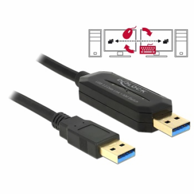 Delock kabel Data Link + KM Switch USB 3.0 Typ A samec > ...