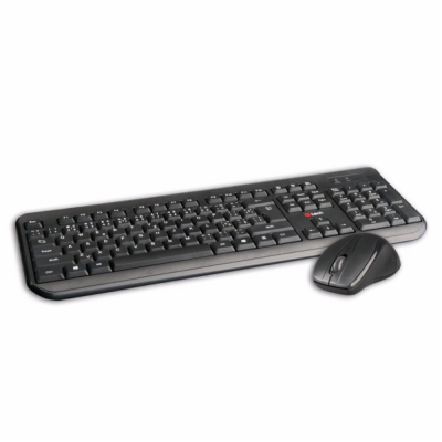 C-TECH klávesnice s myší WLKMC-01, USB, černá, wireless, ...