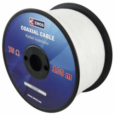 Emos koaxiální kabel CB100F, vnitřní, 6.5mm, měď. drát, 1...
