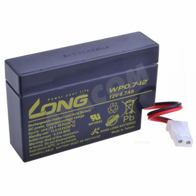 Long Baterie 12V 0,7Ah olověný akumulátor AMP