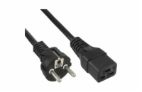 PremiumCord kabel síťový k počítači 230V 16A 3m  IEC 320 C19 konektor